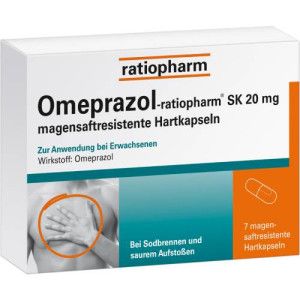 OMEPRAZOL-ratiopharm SK 20 mg magensaftr.Hartkaps.